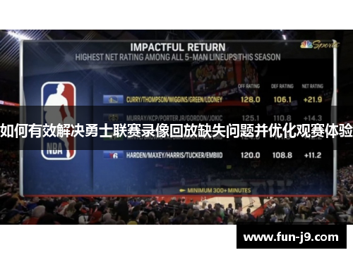 如何有效解决勇士联赛录像回放缺失问题并优化观赛体验 如何有效解决勇士联赛录像回放缺失问题并优化观赛体验